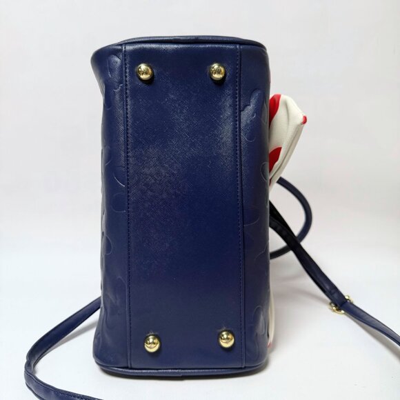 Disney Boutique Minnie Mouse Purse – White & Red Polka Dot Bow, Navy Base - Picture 7 of 11
